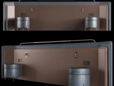 Leather Bedroom Headboard - 2 3D model