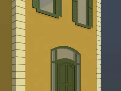 Retro house 3D model