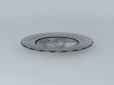 A plate lilac Free 3D model
