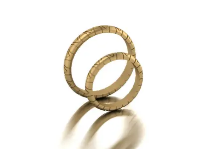 rhombuses wedding rings 3D print model