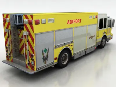 firetruck 2 fire truck Low-poly 3D model