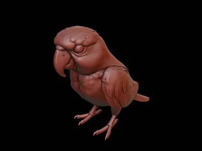 Parrot Animal Sculpture 3D print model get