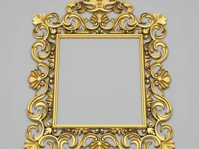 Classic Frame Mirror 006 3D model
