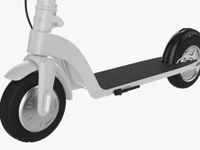 Scooter electric 01 white 3D model