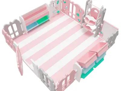 Playpen Baby Girls Play Yard 3D model