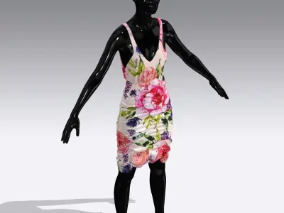 Woman Cloth Dress Low-poly 3D model