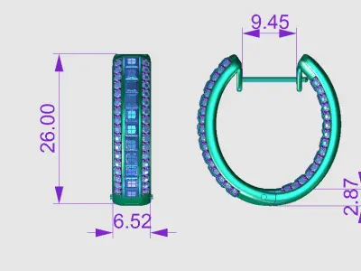 E ES06 hoop ring 3D print model