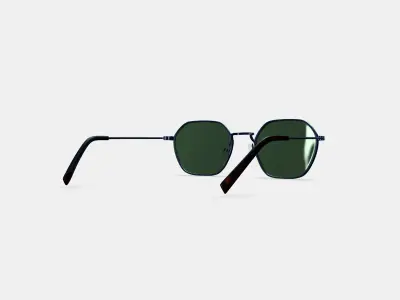 Keiko Sunglasses in Brushed Ink 3D model