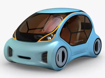 Kancil EV-1v2 - wide glass 3D model