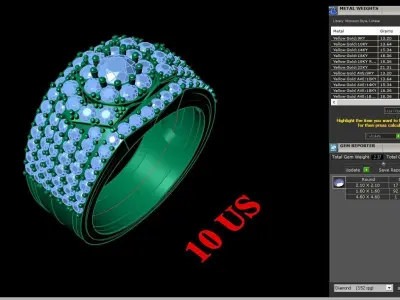 Luxury Men Rings Designs 4MR013 3D print model