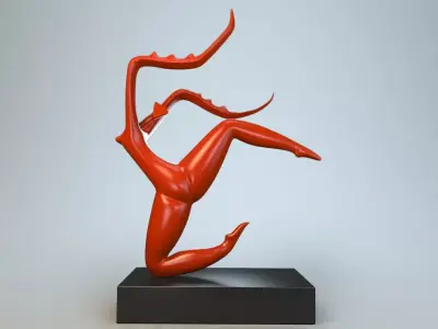 Sculpture Dance mantis 3D model