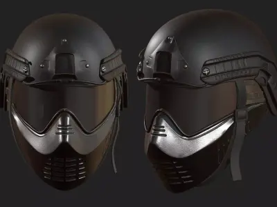 Helmet mask millitary combat soldier armor  Low-poly 3D model purchase