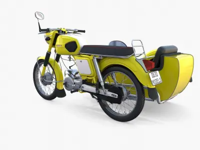 Mobra 50 w sidecar Yellow 3D model