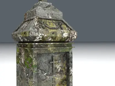 Cemetery 3d model Low-poly 3D model