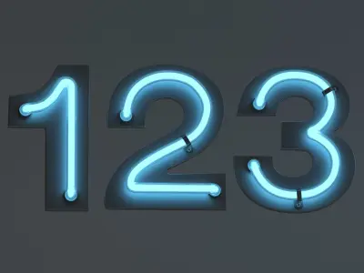 Neon Alphabet  3D model