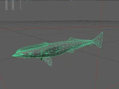 Suckerfish Low-poly 3D model