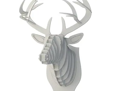 Bucky Cardboard Deer Head 3D model