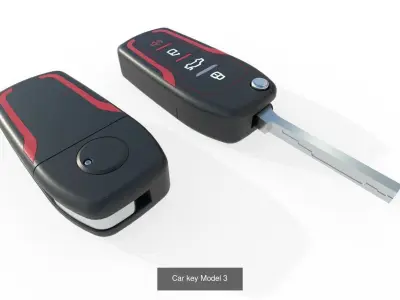 Car Key Collection 1 - 6 Keys 3D Model Pack