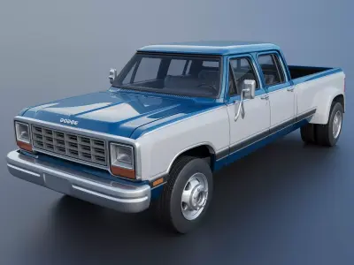 Dodge Ram W350 Crew Cab Dually 1983 3D print model