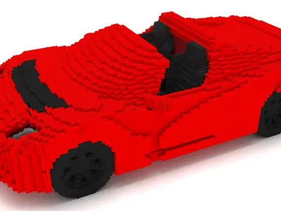 Lego Tesla Roadster 3D model