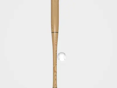 Highly detailed Baseball Bat PBR 3D model