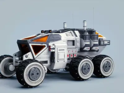 Vehicle Mars Rover Space Low-poly 3D model