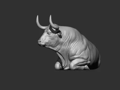 The Lying Bull ox  3D Printable Model 3D print model