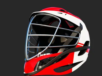 Helmet Lacrosse Low-poly 3D model