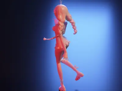 Anime girl 3D print model