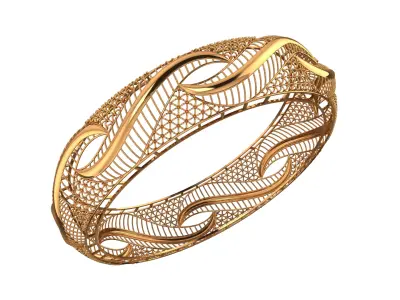 1250 Golden Vortex Bangle 12gm 3D print model