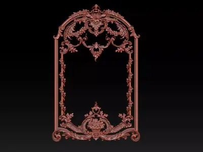 Ornamental Relief CNC Model for Wooden Doors and Wall Panels 3A 3D print model