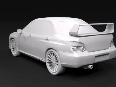 Subaru Impreza 2007 Printable car 3D print model