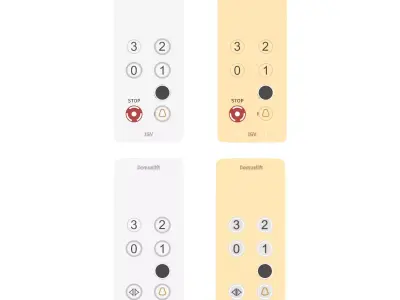 Elevator car pushbutton panels  3D model