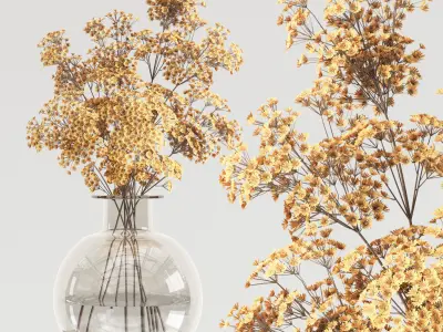 Collaction Plants Bouquet 19 yellow  3D model