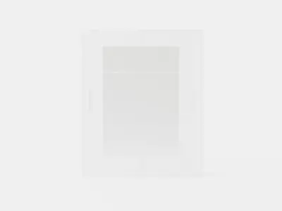 Anselm Wardrobe 180 Cm 2 Sliding Doors White Low-poly 3D model