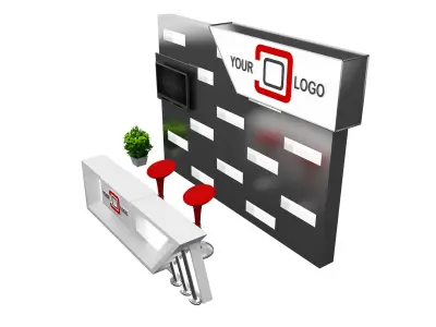  Booth Exhibition Stand a468c 3D model