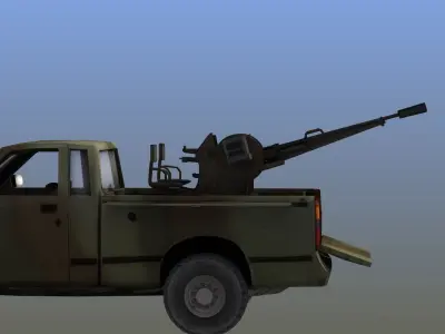 Technical Gun Truck 3D model