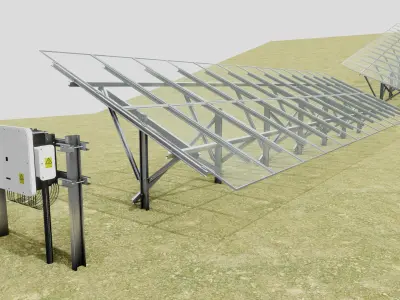 Single Column Solar Construction Type-3 3D model