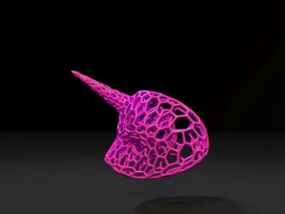 Halloween Unicorn Mask 3D print model