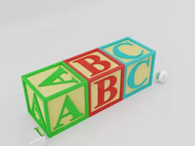 ABC Letters - Kids Letter Blocks 3D model