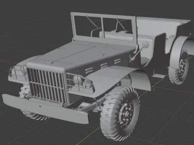 Dodge WC 56 command car scale model 1 16 3D print model