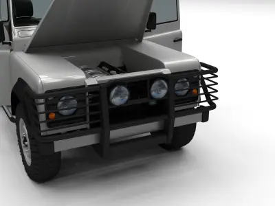 Full Land Rover Defender 90 Pick Up 3D model