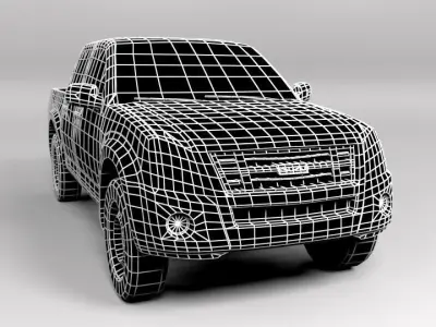 ISUZU DMAX DOUBLE CAB LOWPOLY Low-poly 3D model