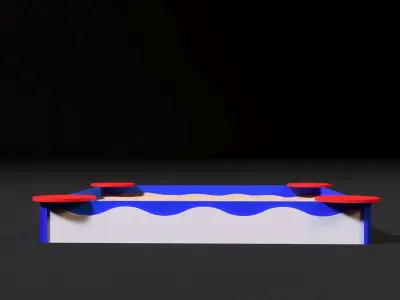 Sandbox with waves 3D model