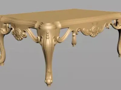 Classical Carved Table 3D model
