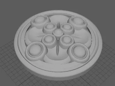 rosette circular medallion 3D model