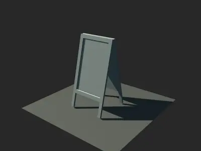 Menu Board Free low-poly 3D model