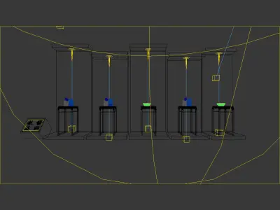 Display Board Culture Wall Low-poly 3D model