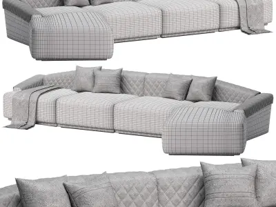 Anguis Sofa By Luxxu 3D model