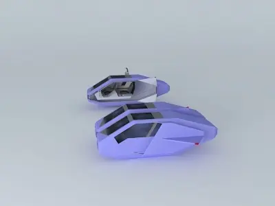 Futuristic hovercraft Free 3D model